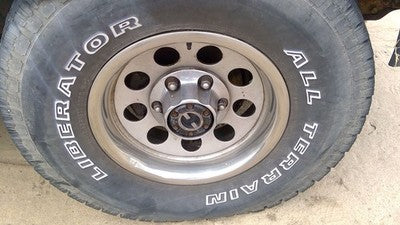 91-92 Rodeo Set Of 4 15 Steel Wheels With Trim Rings & Hub Caps Wheel Cover