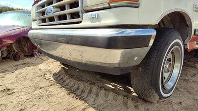 1987-1991 Ford F150 Chrome Front Bumper Assembly With Mount Brackets Oem