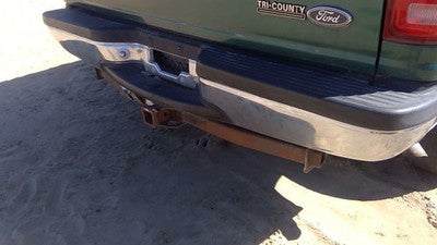 1997-2002 Ford Expedition Rear Chrome Bumper Assembly With Brackets Oem