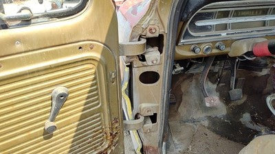1967-1972 Ford F100 Driver Left Hinges Pair Set Upper And Lower Oem Door
