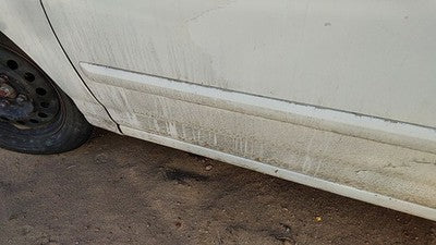 01-03 Hyundai Elantra Driver Left Front Moulding From Door Oem Trim Strip White