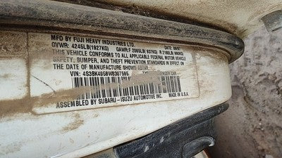 95-98 Subaru Legacy Rhd Postal Complete Fuel Rail With Injectors Set Loaded 2.2L