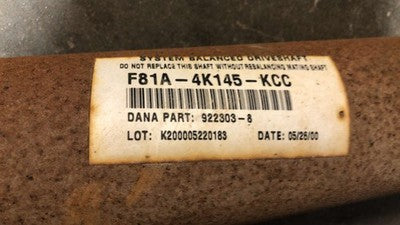 1999-2002 Ford F250 Rear Drive Shaft Two Piece Oem 7.3L Powerstroke 4X4