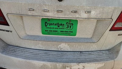 11-20 Dodge Journey Rear License Plate Trim Surround Panel With Handle White Pw3