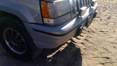 1993-1995 Jeep Grand Cherokee Front Bumper Cover Assembly Oem Silver