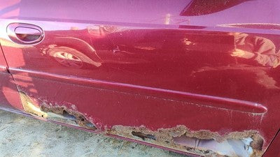 2000-2005 Dodge Neon Passenger Right Front Moulding From Door Trim Strip Maroon