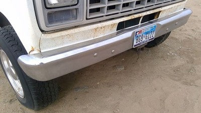 1975-1991 Ford Van E250 Chrome Front Bumper With Mount Brackets Oem E3uz17757b