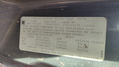 84-89 Chevy S10 Pickup Driver Left Front Spindle Steering Knuckle With Wheel Hub
