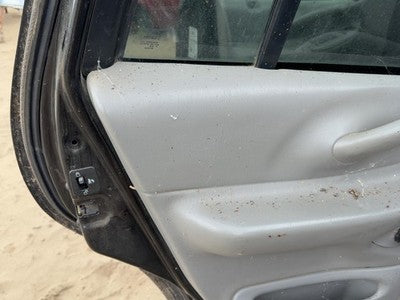 00-02 Expedition Driver Left Rear Door Trim Panel With Switches Back Gray 12