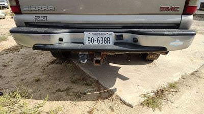 1999-2007 Sierra 2500 Hd Chromer Rear Bumper Assembly With Brackets Oem 12473000