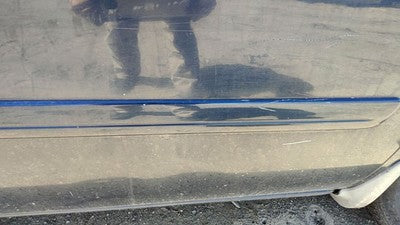 04-06 Town & Country Passenger Right Front Moulding Door Trim Strip Blue Pb8