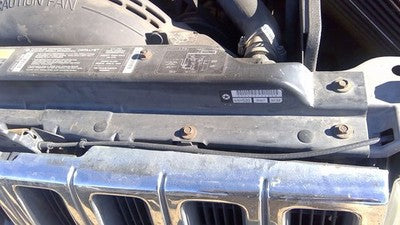 93-98 Jeep Grand Cherokee Top Plastic Cover Above Radiator Support Upper Shield
