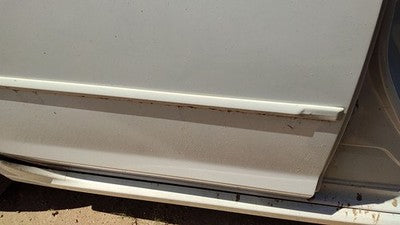 07-09 Mazda 3 Passenger Right Rear Moulding From Door Back Trim Strip White 34K