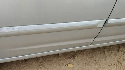 01-03 Elantra Passenger Right Rear Moulding From Door Back Trim Strip Silver