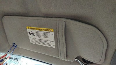 2010-2011 Ford Ranger Passenger Right Sun Visor Oem Gray Al5z1004104aa