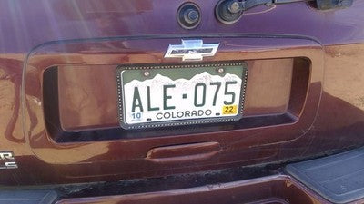 02-09 Trail Blazer License Plate Trim Surround Panel Tail Trunk Finish Red 49U