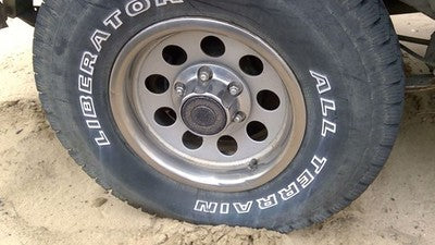 91-92 Rodeo Set Of 4 15 Steel Wheels With Trim Rings & Hub Caps Wheel Cover