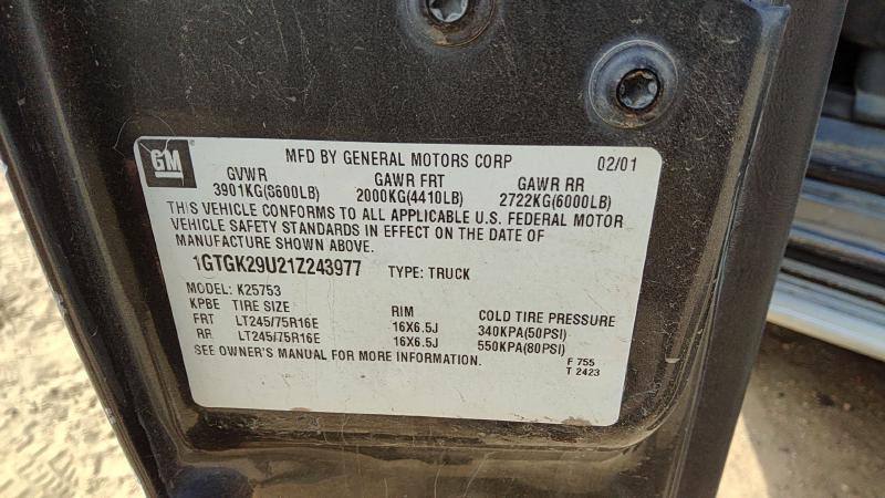 1999-2002 GMC Sierra 2500 Pickup Radiator Support