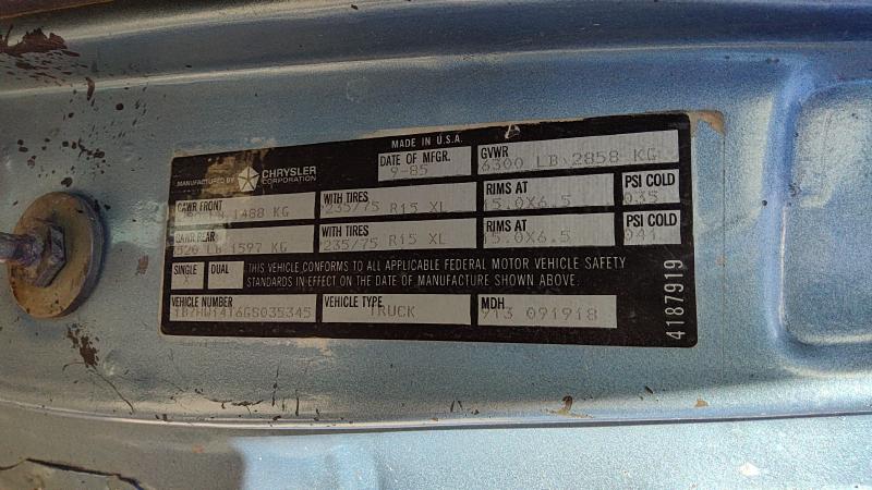 1985-1990 Dodge Pickup 150 Series Rear Axle Assy.