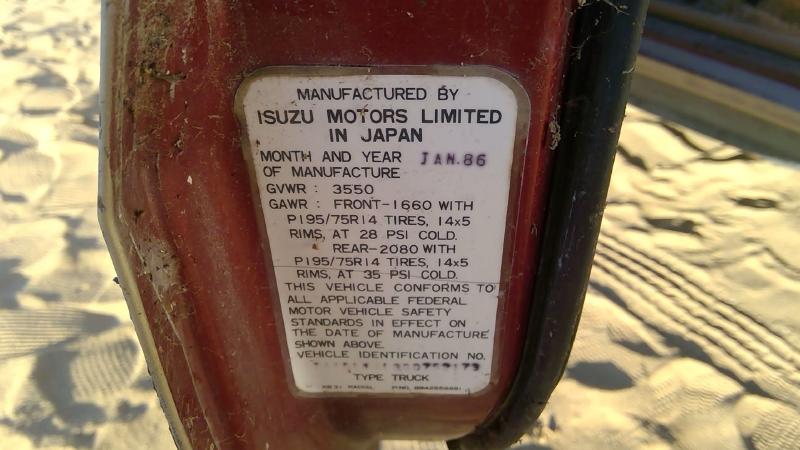 1986-1994 Isuzu Pickup Engine Assembly/Motor
