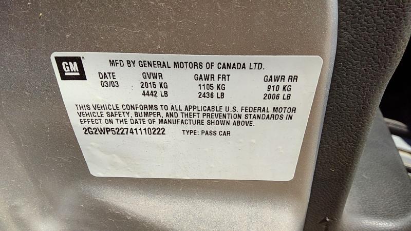 2004-2008 Grand Prix Trunk/Decklid/Hatch/Tailgate