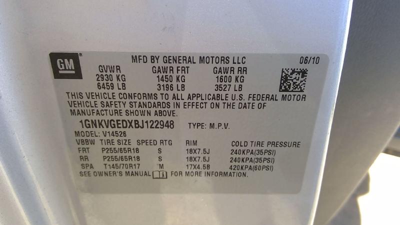 2010-2011 Chevrolet Traverse Engine Assembly/Motor