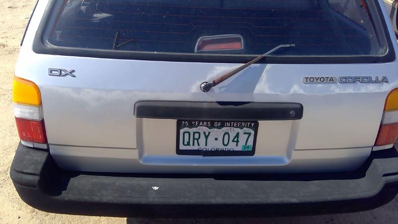 1988-1992 Toyota Corolla (also See FX 87-88) Trunk/Decklid/Hatch/Tailgate