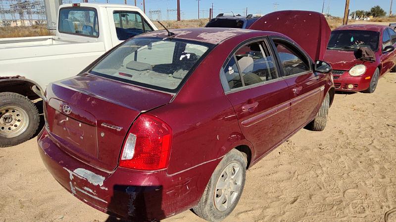 2006-2009 Hyundai Accent Rear Bumper Reinforcement