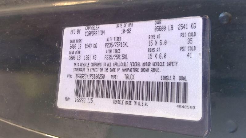 1993 Dodge Dakota (mid-size) Vehicle Unit Complt.