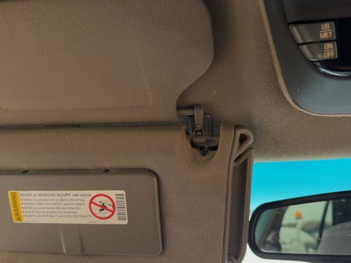 1998 Chevy S10 Blazer Driver Left Sun Visor Oem Gray 92H