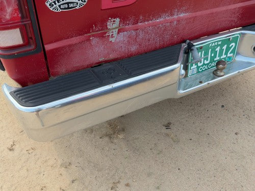 1987-1996 Dodge Dakota Chrome Rear Bumper With Mount Brackets Oem 82400656