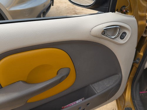 01-02 Pt Cruiser Driver Left Front Door Trim Panel With Switch Taupe/Beige Fl