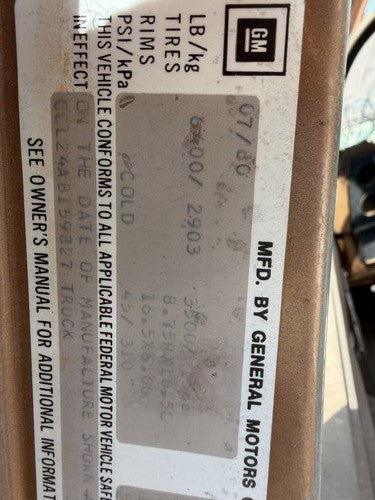 1980 Chevy Silverado C20 Lower Intermediate Steering Shaft Oem