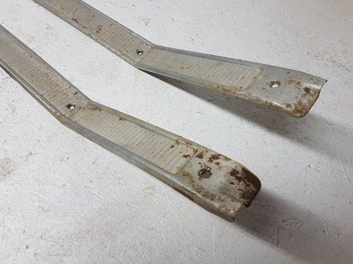1972 Ford Pickup F250 Floor Sill Trim Pair Set Step Molding Tread Door Opening