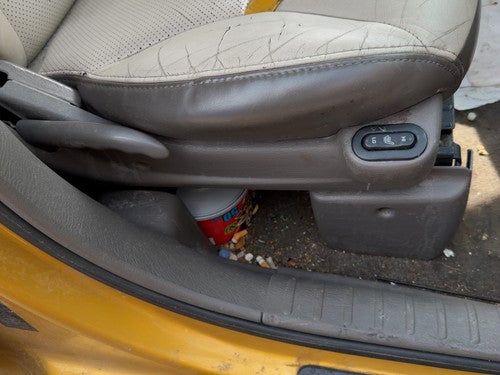 02 Pt Cruiser Passenger Right Side Power Seat Switch Trim Panel Taupe/Beige Fl
