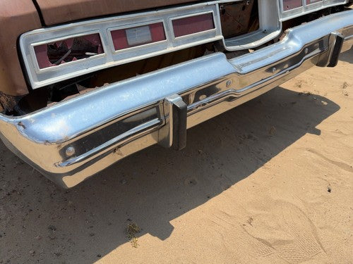 1974-1976 Chevy Impala Chrome Rear Bumper With Mount Brackets Oem 00339260