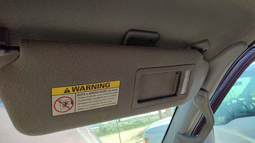 1997-1999 Ford Expedition Passenger Right Sun Visor Oem Gray F2