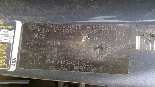 2016 Kia Forte Electronic Control Module Engine Computer Ecm Ecu 1.8L At