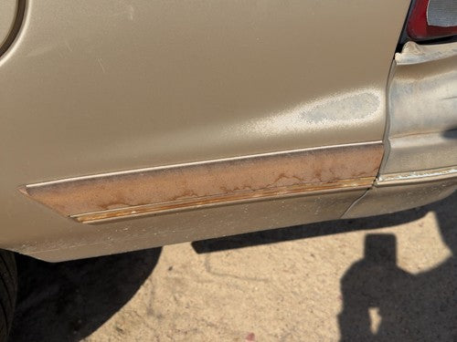 93 Century Driver Left Rear Moulding On Quarter Panel 4-Door Sedan Special Gold