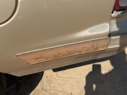 93 Century Driver Left Rear Moulding On Quarter Panel 4-Door Sedan Special Gold