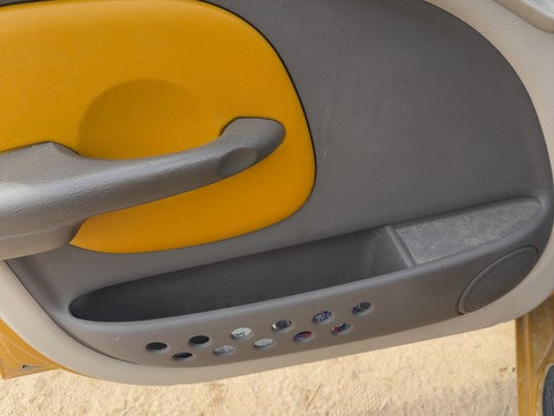 01-02 Pt Cruiser Driver Left Front Door Trim Panel With Switch Taupe/Beige Fl