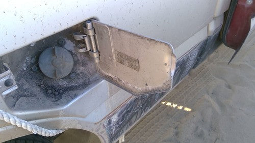 1981-1987 Isuzu Pup Pickup Fuel Tank Door With Hinge Gas Lid Oem Filler Red