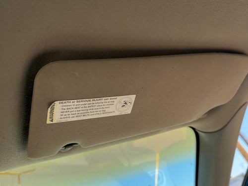 1995-2001 Chevy Lumina Passenger Right Sun Visor OEM Shale 92B