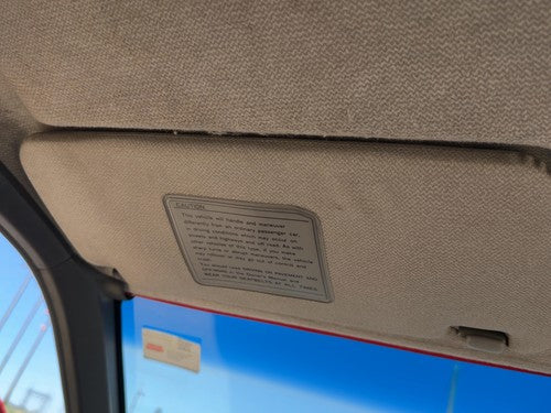 87-95 Nissan Pathfinder Driver Left Sun Visor OEM Gray