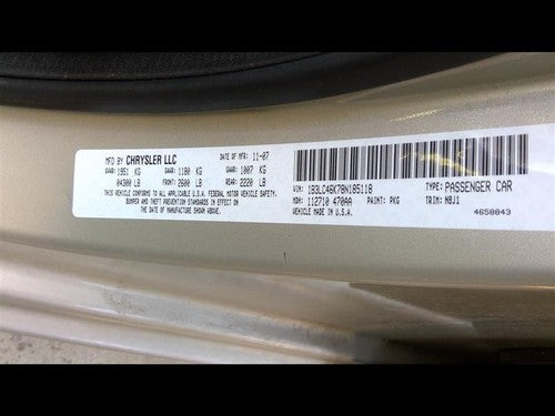 2008-2010 Dodge Avenger Dash Panel Speedometer Trim Bezel Surround Oem