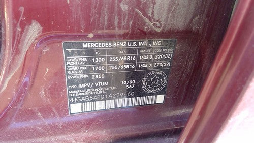 1998-2001 Mercedes Ml320 Ac Compressor Air Conditioner Pump Assembly Oem 3.2L