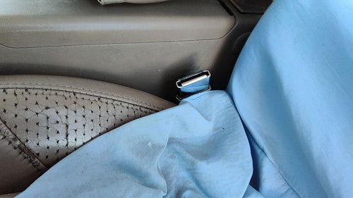1991-1994 Ford Explorer Driver Left Front Seat Belt Buckle Receiver Oem Tan