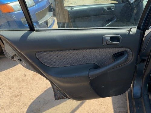 1996-1998 Honda Civic Driver Left Rear Door Trim Panel With Switches Back Gray F