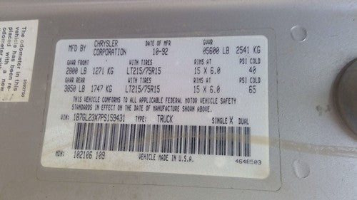 1992-1997 Dodge Dakota Ignition Distributor Oem 3.9L 04740338
