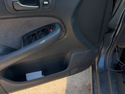 96-98 Honda Civic Driver Left Front Door Trim Panel With Master Switch Gray F